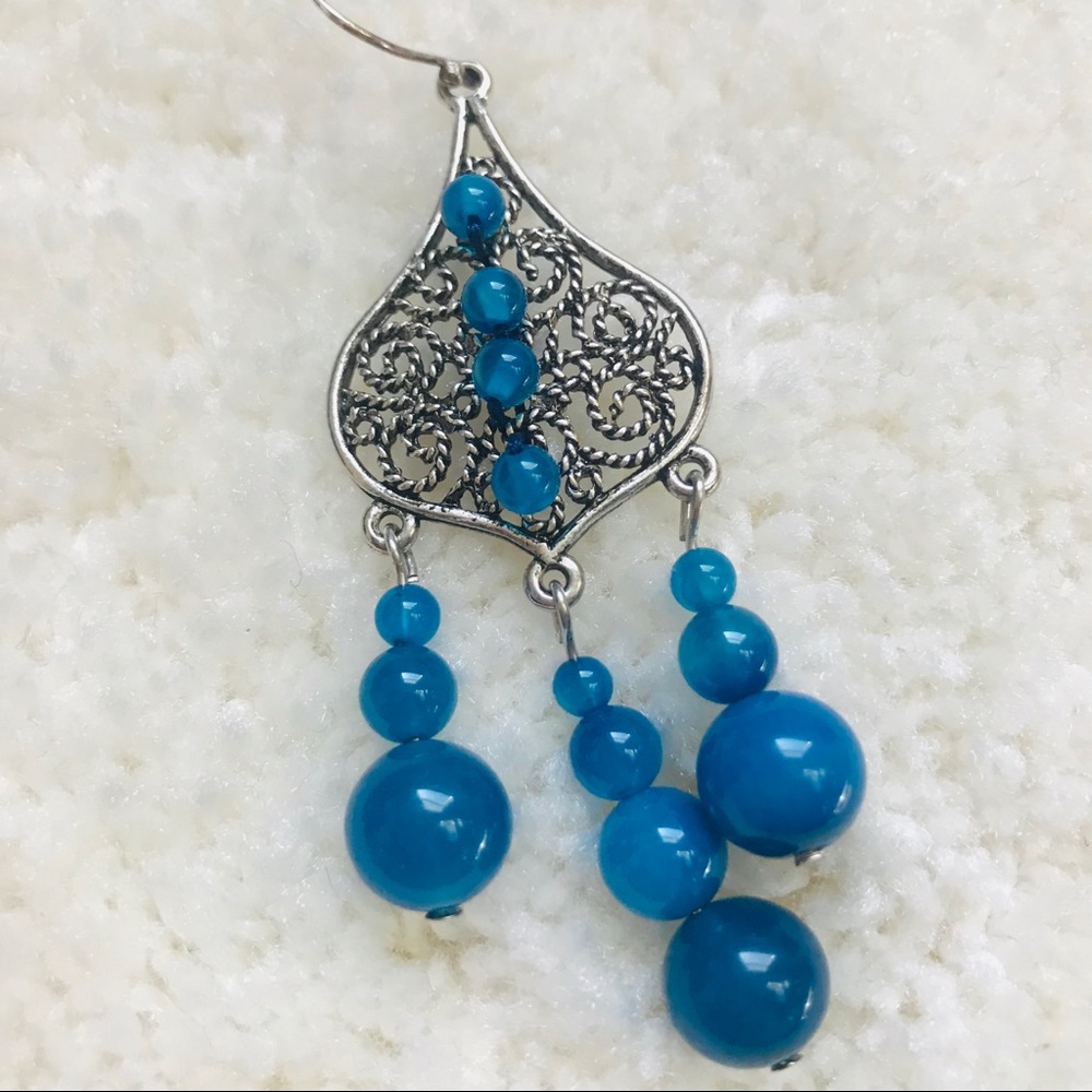 Dangling Statement Earrings, Handcrafted, Silver - image 7